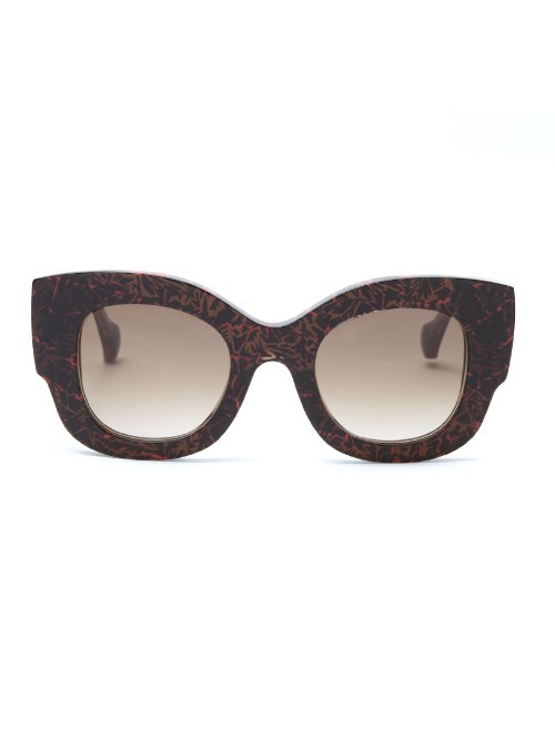 X Thierry Lasry Abstract Print Sunglasses - predominant colour: black; occasions: casual, holiday; style: novelty; size: large; material: plastic/rubber; pattern: plain; finish: plain; season: a/w 2015