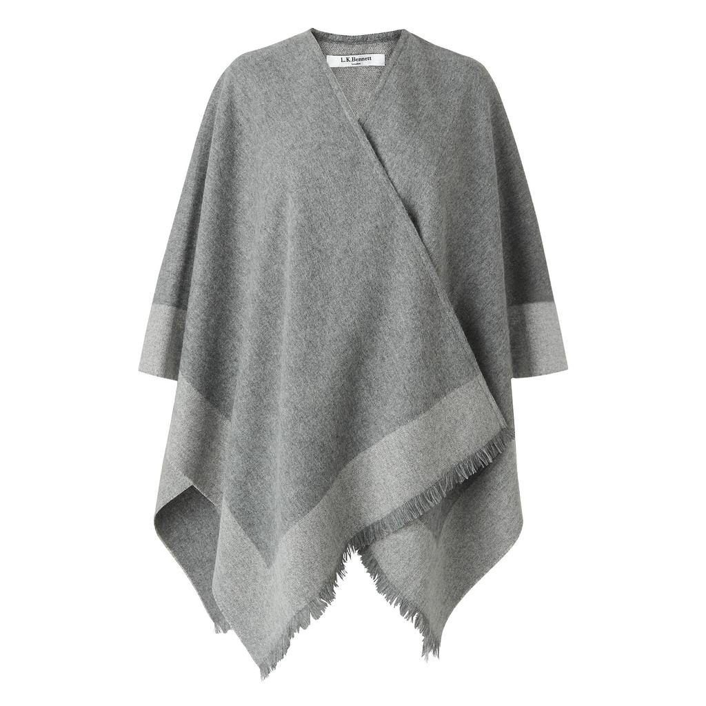 Lili Cashmere Blanket Scarf Wrap Multi Grey - secondary colour: mid grey; predominant colour: light grey; occasions: casual, creative work; style: wrap; size: large; material: knits; pattern: plain; season: a/w 2015