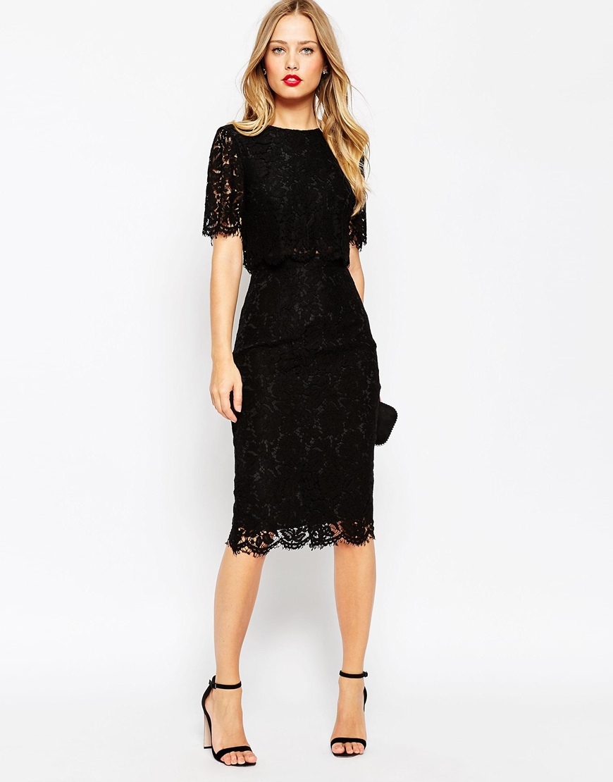 Lace Crop Top Midi Pencil Dress Nude - style: shift; length: below the knee; fit: tailored/fitted; predominant colour: black; fibres: cotton - mix; occasions: occasion; neckline: crew; sleeve length: short sleeve; sleeve style: standard; texture group: lace; pattern type: fabric; pattern: patterned/print; season: a/w 2015