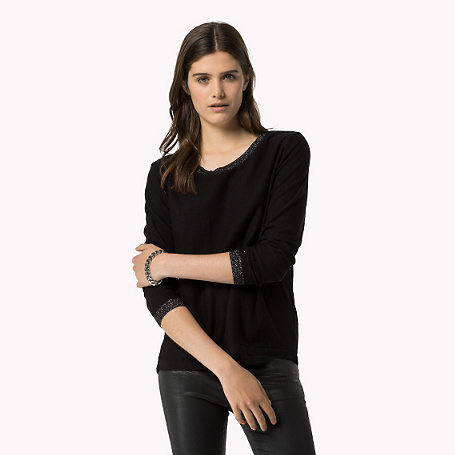 Marin Sweater - neckline: round neck; pattern: plain; style: standard; predominant colour: black; occasions: casual; length: standard; fibres: cotton - 100%; fit: slim fit; sleeve length: long sleeve; sleeve style: standard; texture group: knits/crochet; pattern type: fabric; season: a/w 2015