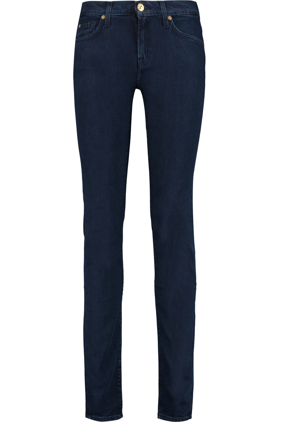 Roxanne Mid Rise Slim Leg Jeans Dark Denim - style: skinny leg; length: standard; pattern: plain; pocket detail: traditional 5 pocket; waist: mid/regular rise; predominant colour: navy; occasions: casual, creative work; fibres: cotton - stretch; jeans detail: dark wash; texture group: denim; pattern type: fabric; season: a/w 2015