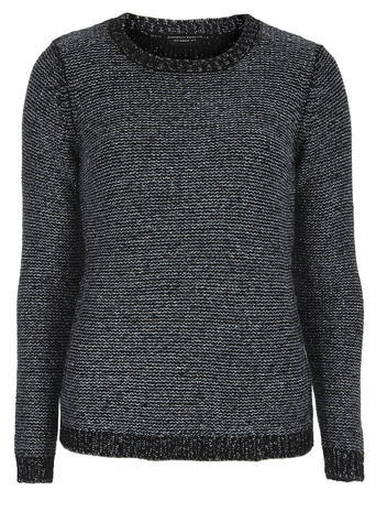 Womens Navy Sparkle Mid Gauge Jumper Blue - neckline: round neck; pattern: plain; style: standard; predominant colour: navy; occasions: casual, work, creative work; length: standard; fibres: acrylic - mix; fit: standard fit; sleeve length: long sleeve; sleeve style: standard; texture group: knits/crochet; pattern type: knitted - fine stitch; season: a/w 2015
