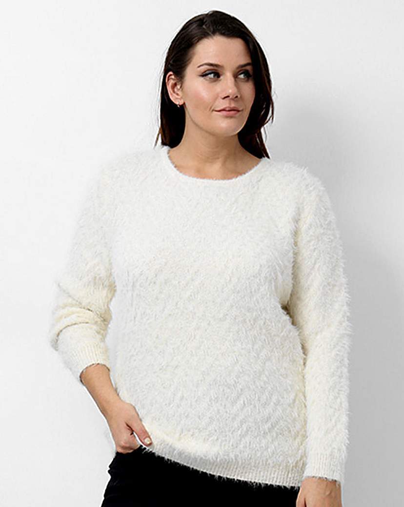 Koko Round Neck Jumper - neckline: round neck; pattern: plain; style: standard; predominant colour: ivory/cream; occasions: casual, creative work; length: standard; fit: standard fit; sleeve length: long sleeve; sleeve style: standard; texture group: knits/crochet; pattern type: knitted - other; season: a/w 2015