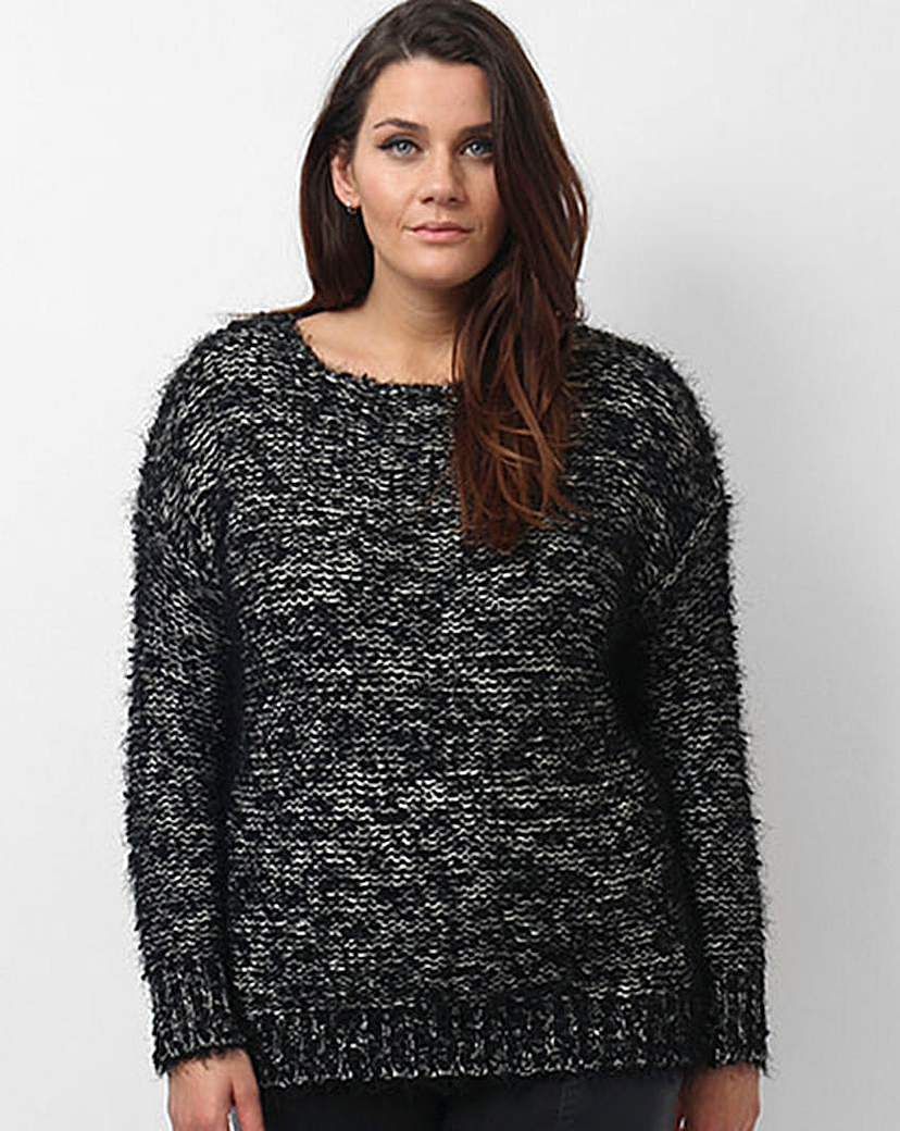 Koko Marl Jumper - neckline: round neck; pattern: plain; style: standard; predominant colour: black; occasions: casual, creative work; length: standard; fit: standard fit; sleeve length: long sleeve; sleeve style: standard; texture group: knits/crochet; pattern type: knitted - fine stitch; season: a/w 2015