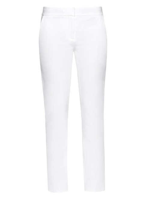 Genesis Trousers - length: standard; pattern: plain; pocket detail: pockets at the sides; waist: mid/regular rise; predominant colour: white; occasions: casual; fibres: viscose/rayon - stretch; texture group: cotton feel fabrics; fit: slim leg; pattern type: fabric; style: standard; season: a/w 2015