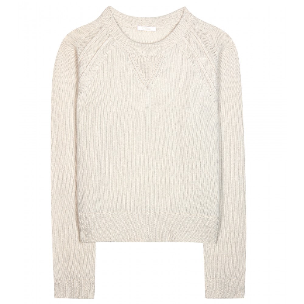 Cashmere Sweater - pattern: plain; style: standard; predominant colour: stone; occasions: casual, creative work; length: standard; fit: standard fit; neckline: crew; fibres: cashmere - 100%; sleeve length: long sleeve; sleeve style: standard; texture group: knits/crochet; pattern type: knitted - fine stitch; season: a/w 2015
