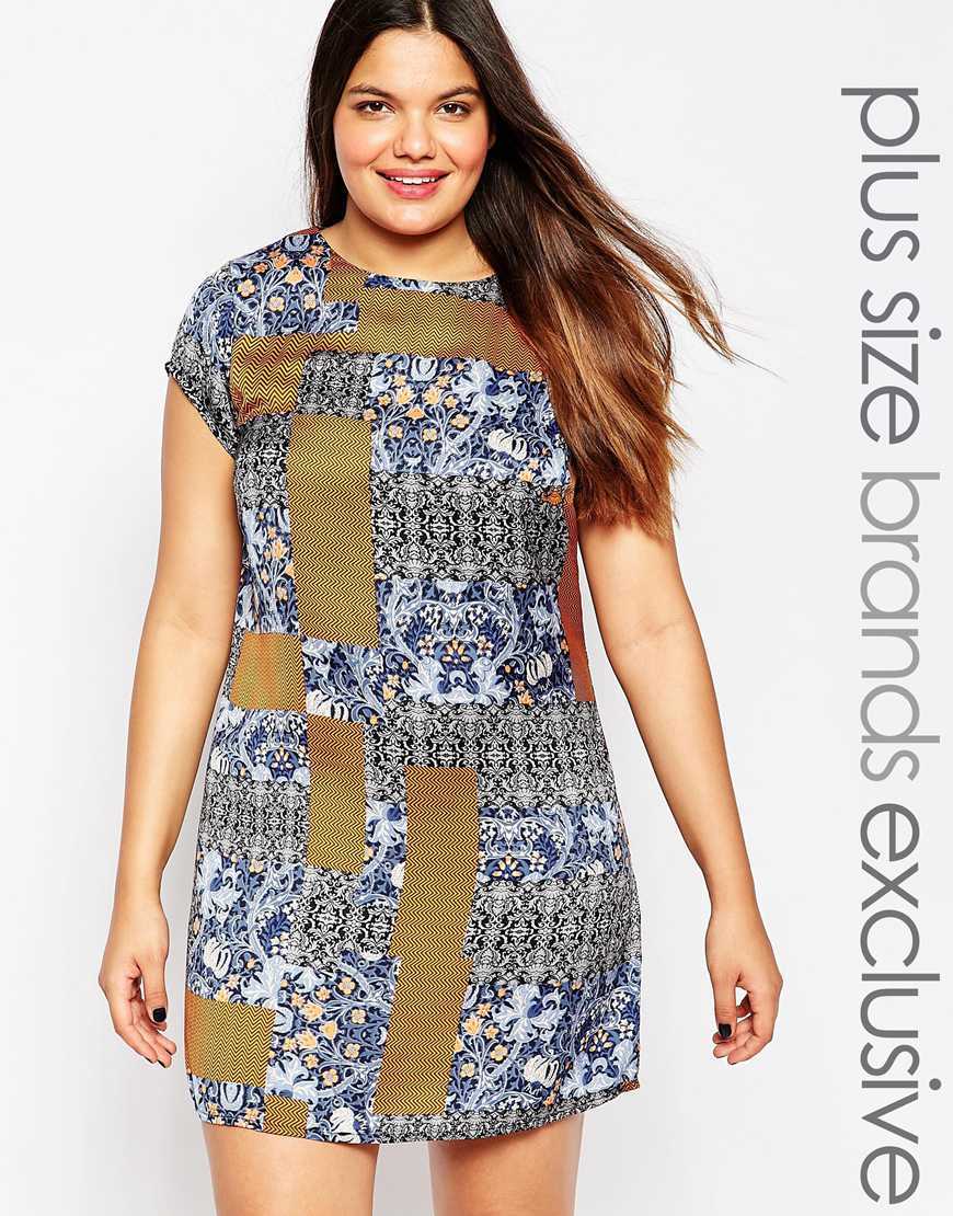 Floral Patchwork Shift Dress Multi - style: shift; length: mini; sleeve style: capped; predominant colour: khaki; occasions: evening; fit: body skimming; fibres: polyester/polyamide - stretch; neckline: crew; sleeve length: short sleeve; texture group: jersey - clingy; pattern type: fabric; pattern: patterned/print; season: a/w 2015