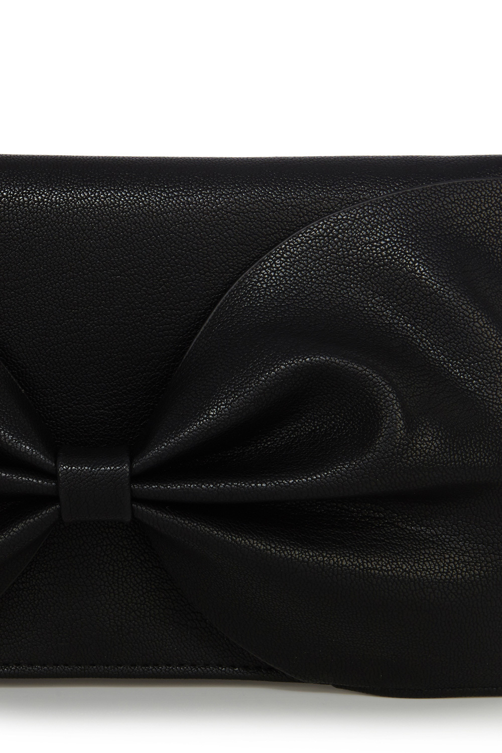 Bow Bag Clutch - predominant colour: black; occasions: evening, occasion; style: clutch; length: hand carry; size: standard; material: fabric; pattern: plain; finish: plain; season: a/w 2015