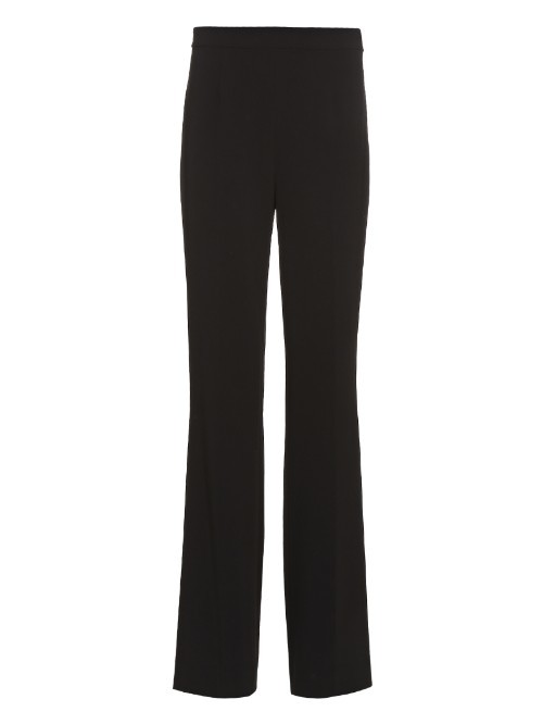 Joan Trousers - length: standard; pattern: plain; waist: high rise; predominant colour: black; occasions: work, creative work; fibres: polyester/polyamide - mix; fit: straight leg; pattern type: fabric; texture group: other - light to midweight; style: standard; season: a/w 2015