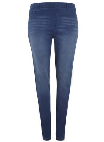 Womens **Dp Curve 70's Blue Jeggings Blue - length: standard; pattern: plain; style: jeggings; waist: mid/regular rise; predominant colour: denim; occasions: casual; fibres: cotton - stretch; texture group: denim; pattern type: fabric; season: a/w 2015