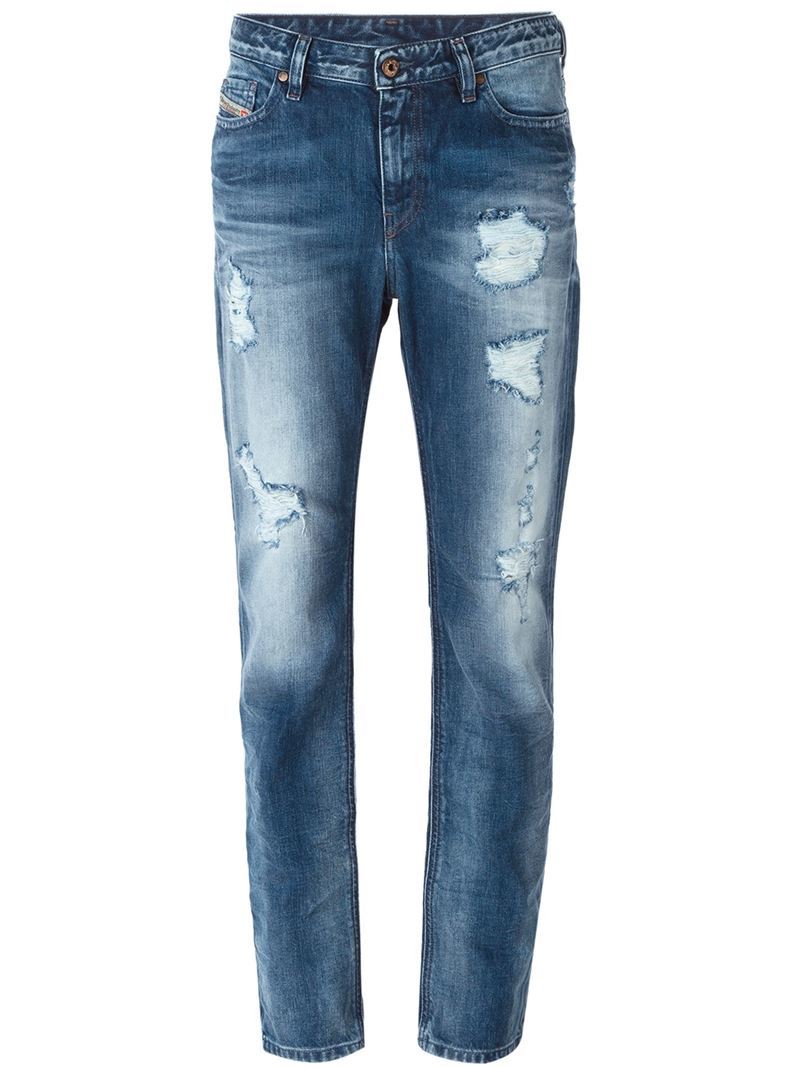 'rizzo 0848 I' Jeans, Women's, Size: 29/32, Blue - style: straight leg; length: standard; pattern: plain; pocket detail: traditional 5 pocket; waist: mid/regular rise; predominant colour: denim; occasions: casual; fibres: cotton - stretch; jeans detail: shading down centre of thigh, rips; texture group: denim; pattern type: fabric; season: a/w 2015