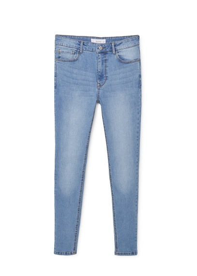 Skinny Noa Jeans - style: skinny leg; length: standard; pattern: plain; pocket detail: traditional 5 pocket; waist: mid/regular rise; predominant colour: pale blue; occasions: casual; fibres: cotton - stretch; jeans detail: shading down centre of thigh, washed/faded; texture group: denim; pattern type: fabric; season: a/w 2015