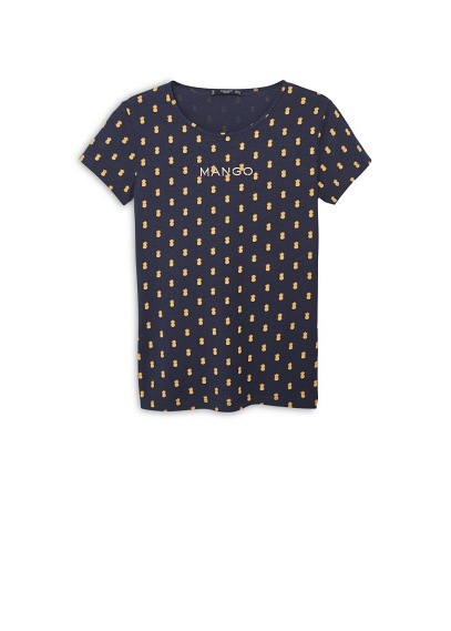 Logo Cotton T Shirt - neckline: round neck; pattern: plain; style: t-shirt; predominant colour: navy; occasions: casual; length: standard; fibres: cotton - 100%; fit: body skimming; sleeve length: short sleeve; sleeve style: standard; pattern type: fabric; texture group: jersey - stretchy/drapey; pattern size: big & busy (top); season: a/w 2015