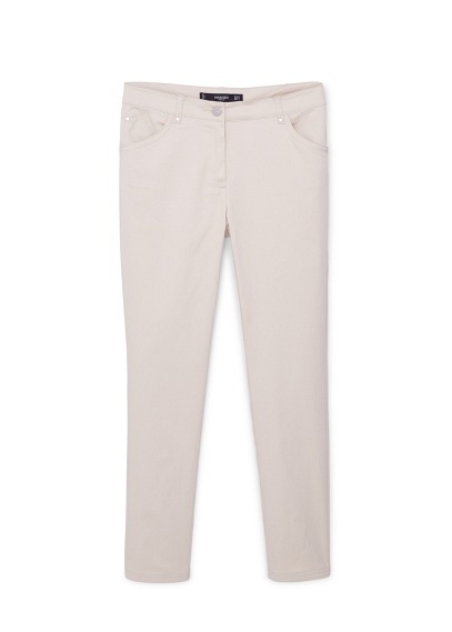 Straight Cotton Trousers - length: standard; pattern: plain; waist: mid/regular rise; predominant colour: ivory/cream; occasions: casual, creative work; fibres: cotton - 100%; waist detail: narrow waistband; texture group: cotton feel fabrics; fit: straight leg; pattern type: fabric; style: standard; season: a/w 2015
