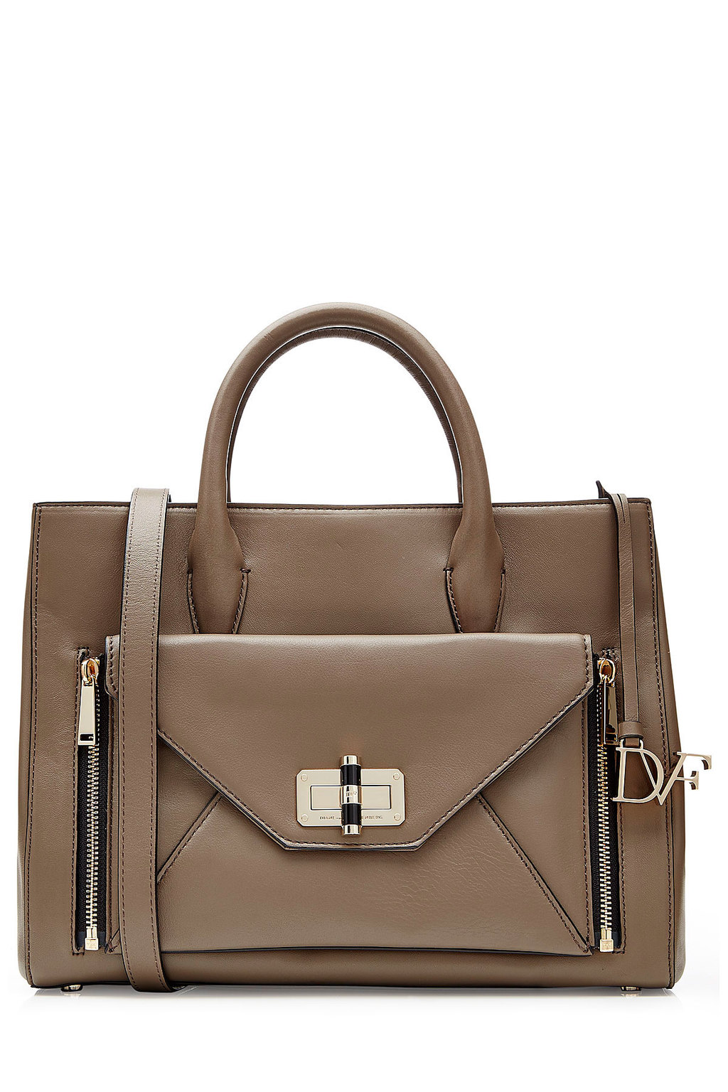 Leather Tote Brown - predominant colour: taupe; occasions: casual, work, creative work; type of pattern: standard; style: tote; length: handle; size: standard; material: leather; pattern: plain; finish: plain; season: a/w 2015