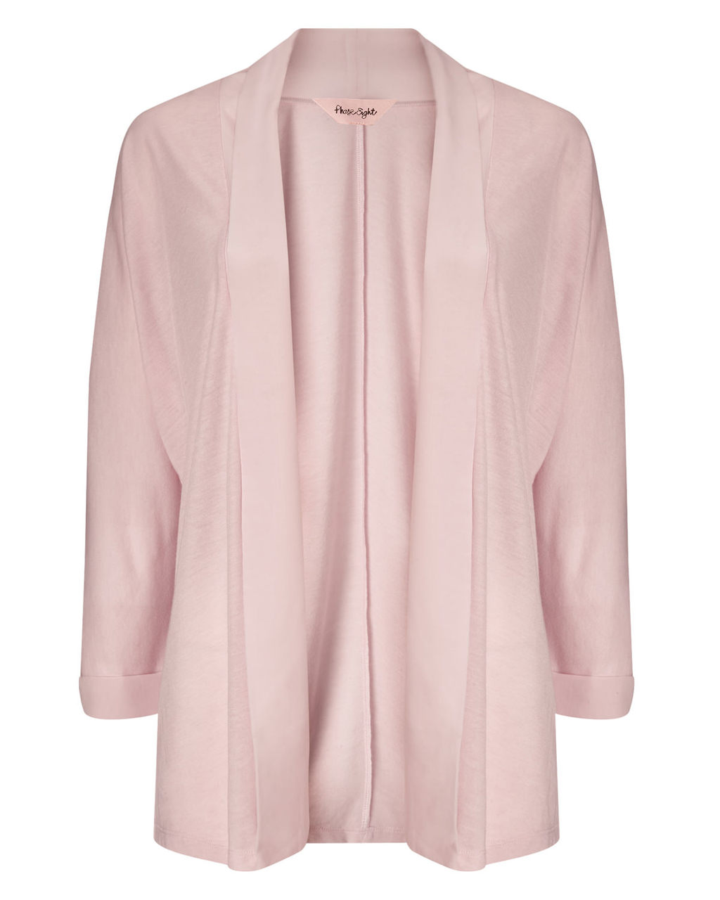 Addie Woven Mix Cardi - pattern: plain; neckline: shawl; length: below the bottom; style: open front; predominant colour: pink; occasions: casual, creative work; fibres: polyester/polyamide - mix; fit: loose; sleeve length: long sleeve; sleeve style: standard; pattern type: fabric; texture group: jersey - stretchy/drapey; season: a/w 2015