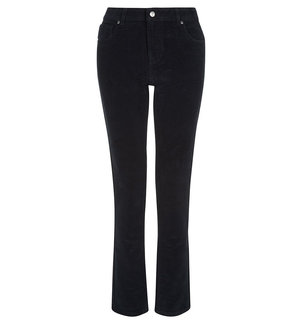Orlagh Moleskin Jean, Navy - length: standard; pattern: plain; pocket detail: traditional 5 pocket; style: slim leg; waist: mid/regular rise; predominant colour: black; occasions: casual; fibres: cotton - stretch; texture group: denim; pattern type: fabric; season: a/w 2015