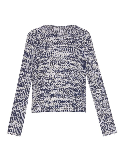 Bruna Sweater - neckline: round neck; pattern: plain; style: standard; predominant colour: navy; occasions: casual, creative work; length: standard; fit: standard fit; sleeve length: long sleeve; sleeve style: standard; texture group: knits/crochet; pattern type: knitted - fine stitch; season: a/w 2015