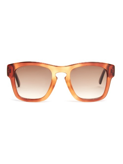 Square Frame Sunglasses - predominant colour: tan; style: square; size: standard; material: plastic/rubber; pattern: tortoiseshell; occasions: holiday; finish: plain; season: a/w 2015
