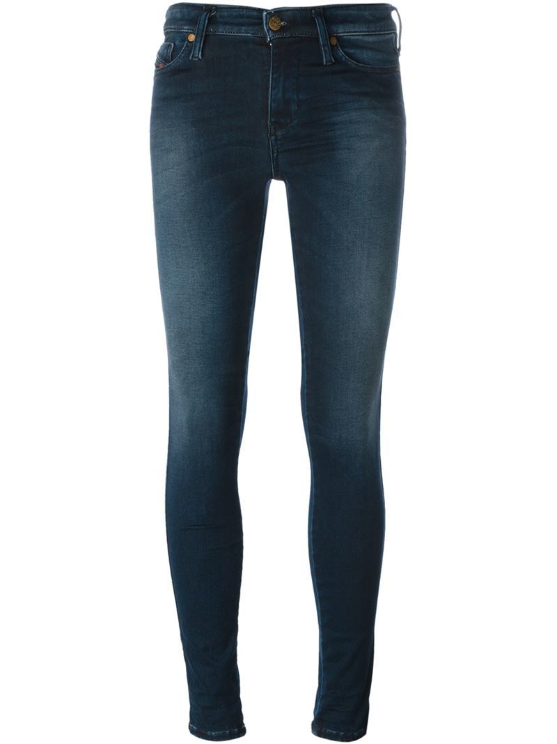 Five Pocket Design Jeans - style: skinny leg; length: standard; pattern: plain; pocket detail: traditional 5 pocket; waist: mid/regular rise; predominant colour: navy; occasions: casual; fibres: cotton - stretch; jeans detail: shading down centre of thigh; texture group: denim; pattern type: fabric; season: a/w 2015