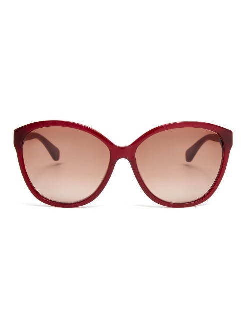 Harper Sunglasses - predominant colour: true red; occasions: casual, holiday; style: cateye; size: large; material: plastic/rubber; pattern: plain; finish: plain; season: a/w 2015