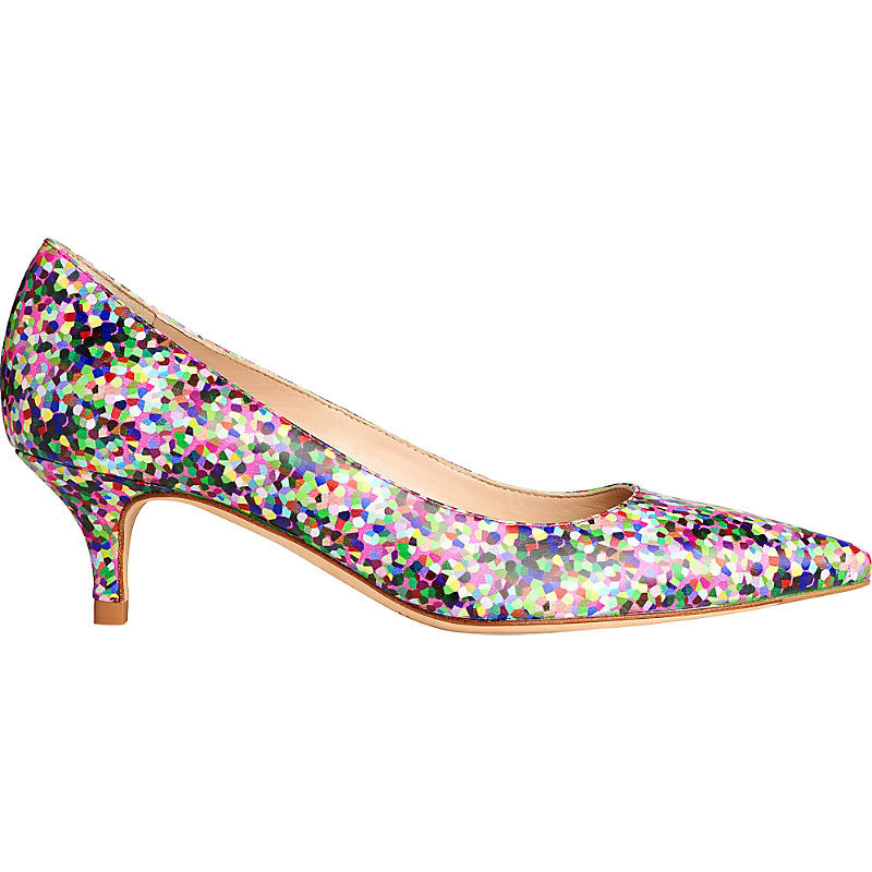 Minu Leather Courts, Women's, Eur 41 / 8 Uk Women, Pri Multi - predominant colour: hot pink; secondary colour: black; occasions: evening, creative work; material: leather; heel height: mid; heel: kitten; toe: pointed toe; style: courts; finish: plain; pattern: patterned/print; multicoloured: multicoloured; season: a/w 2015