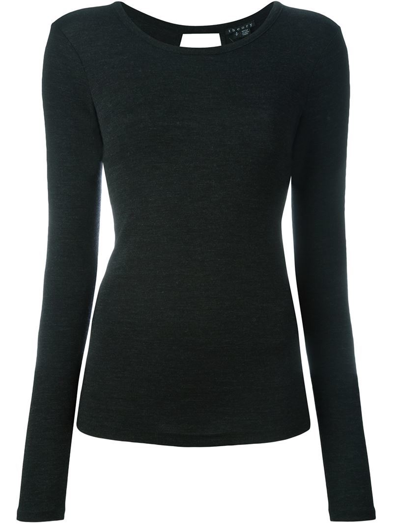 Fine Knit Sweater - pattern: plain; style: standard; predominant colour: black; occasions: casual, creative work; length: standard; fibres: wool - mix; fit: slim fit; neckline: crew; sleeve length: long sleeve; sleeve style: standard; texture group: knits/crochet; pattern type: knitted - fine stitch; season: a/w 2015