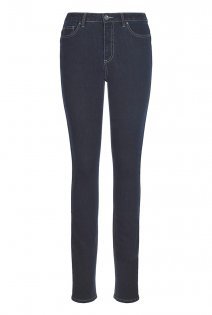 Tall Shaper Straight Cut Jeans At - style: skinny leg; length: standard; pattern: plain; waist: high rise; pocket detail: traditional 5 pocket; predominant colour: navy; occasions: casual; fibres: cotton - stretch; jeans detail: dark wash; texture group: denim; pattern type: fabric; season: a/w 2015
