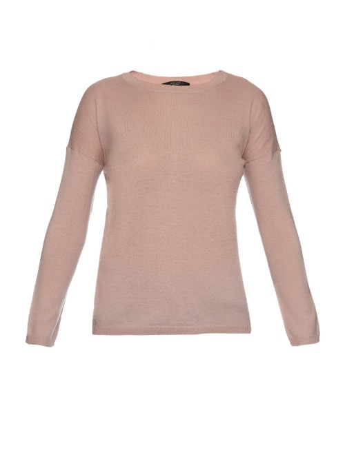 Buono Sweater - pattern: plain; style: standard; predominant colour: nude; occasions: casual; length: standard; fibres: wool - mix; fit: slim fit; neckline: crew; sleeve length: long sleeve; sleeve style: standard; texture group: knits/crochet; pattern type: fabric; season: a/w 2015; trends: pink aw 15