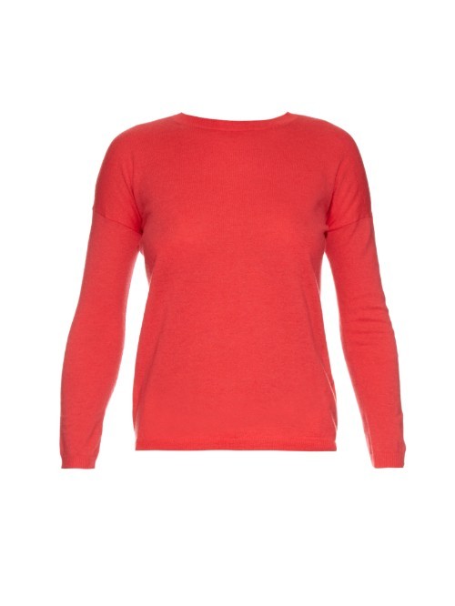 Buono Sweater - pattern: plain; style: standard; predominant colour: coral; occasions: casual, creative work; length: standard; fibres: wool - mix; fit: slim fit; neckline: crew; sleeve length: long sleeve; sleeve style: standard; texture group: knits/crochet; pattern type: knitted - fine stitch; season: a/w 2015