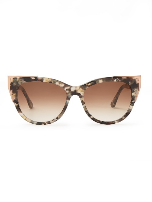 Epiphany Cat Eye Frame Sunglasses - predominant colour: black; occasions: casual, holiday; style: cateye; size: standard; material: plastic/rubber; pattern: tortoiseshell; finish: plain; season: a/w 2015