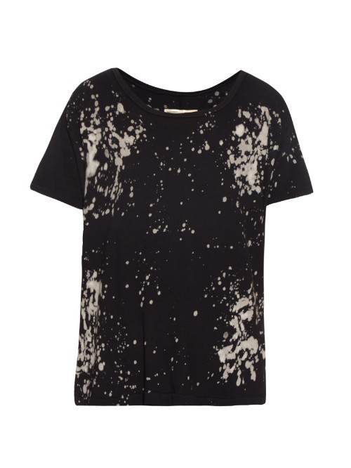 Ink Blot Printed Jersey T Shirt - style: t-shirt; secondary colour: white; predominant colour: black; occasions: casual, creative work; length: standard; fibres: cotton - stretch; fit: straight cut; neckline: crew; sleeve length: short sleeve; sleeve style: standard; pattern type: fabric; pattern size: standard; pattern: patterned/print; texture group: jersey - stretchy/drapey; season: a/w 2015