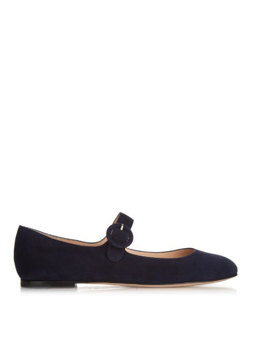 Lorraine Suede Flats - predominant colour: black; occasions: casual, creative work; material: suede; heel height: flat; toe: round toe; style: ballerinas / pumps; finish: plain; pattern: plain; season: a/w 2015
