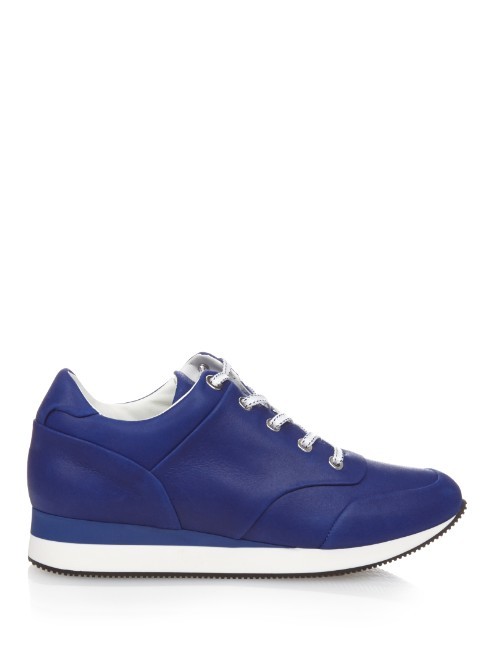 Lotto Trainers - predominant colour: royal blue; occasions: casual, creative work; material: leather; heel height: flat; toe: round toe; style: trainers; finish: plain; pattern: plain; shoe detail: moulded soul; season: a/w 2015