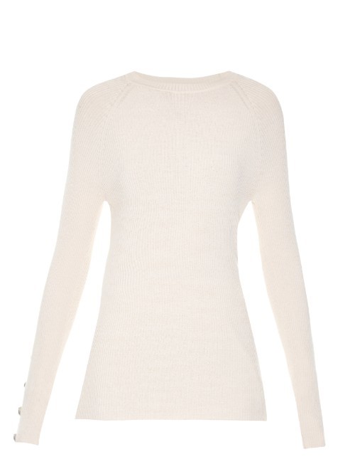 Farneto Sweater - pattern: plain; style: standard; predominant colour: nude; occasions: casual, creative work; length: standard; fibres: wool - mix; fit: slim fit; neckline: crew; sleeve length: long sleeve; sleeve style: standard; texture group: knits/crochet; pattern type: knitted - fine stitch; season: a/w 2015