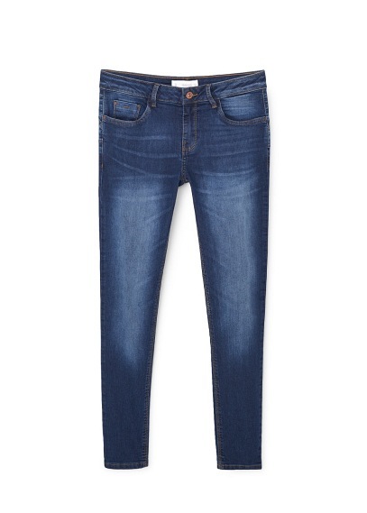 Kim Skinny Push Up Jeans - style: skinny leg; length: standard; pattern: plain; pocket detail: traditional 5 pocket; waist: mid/regular rise; predominant colour: navy; occasions: casual; fibres: cotton - stretch; jeans detail: shading down centre of thigh; texture group: denim; pattern type: fabric; season: a/w 2015