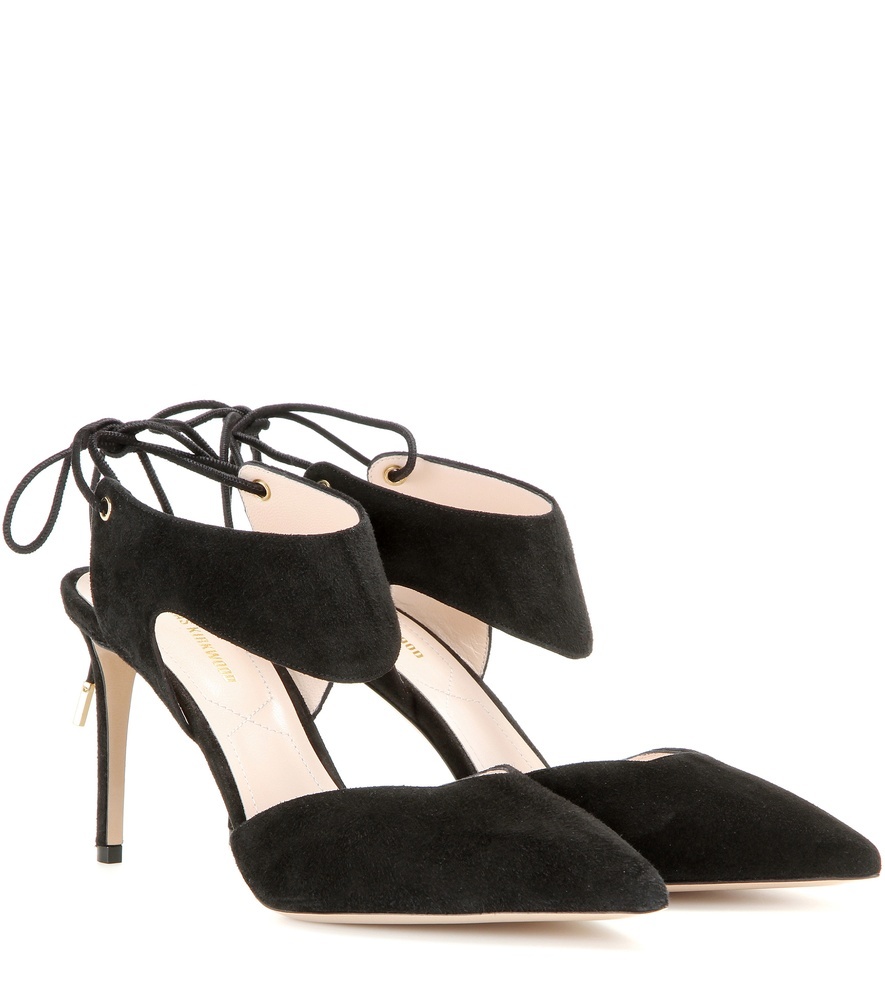 Leda Suede Pumps - predominant colour: black; material: suede; heel height: high; heel: stiletto; toe: pointed toe; style: courts; finish: plain; pattern: plain; occasions: creative work; season: a/w 2015
