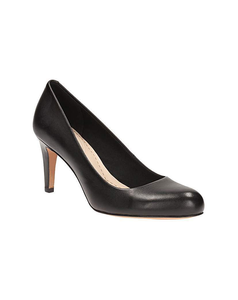 Carlita Cove Shoes - predominant colour: black; occasions: work; material: faux leather; heel height: high; heel: stiletto; toe: round toe; style: courts; finish: plain; pattern: plain; season: a/w 2015