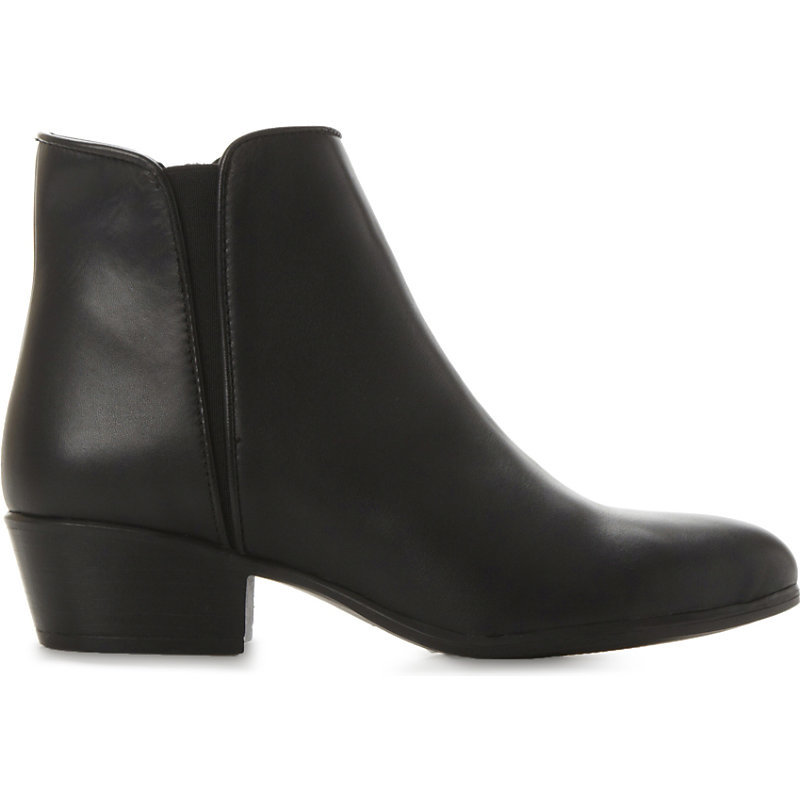 Line Low Leather Ankle Boots, Women's, Eur 36 / 3 Uk Women, Black Leather - predominant colour: black; occasions: casual; material: leather; heel height: flat; embellishment: elasticated; heel: block; toe: round toe; boot length: ankle boot; style: standard; finish: plain; pattern: plain; season: a/w 2015
