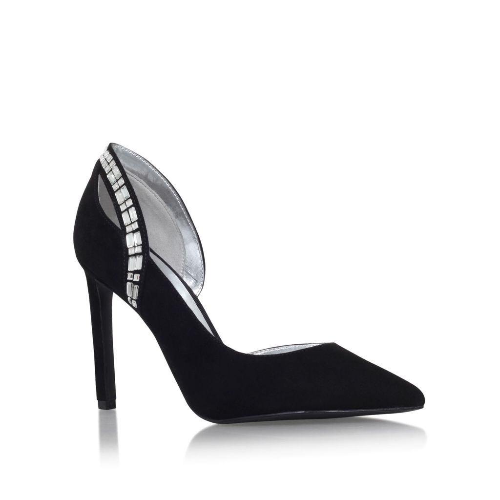 Tapdance9 High Heel Court Shoes, Black - secondary colour: silver; predominant colour: black; occasions: evening, occasion; material: leather; heel height: high; heel: stiletto; toe: pointed toe; style: courts; finish: plain; pattern: colourblock; season: a/w 2015