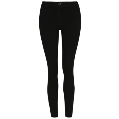 Black Wonderfit Skinny Jeans - style: skinny leg; length: standard; pattern: plain; waist: high rise; pocket detail: traditional 5 pocket; predominant colour: black; occasions: casual; fibres: cotton - stretch; texture group: denim; pattern type: fabric; season: a/w 2015