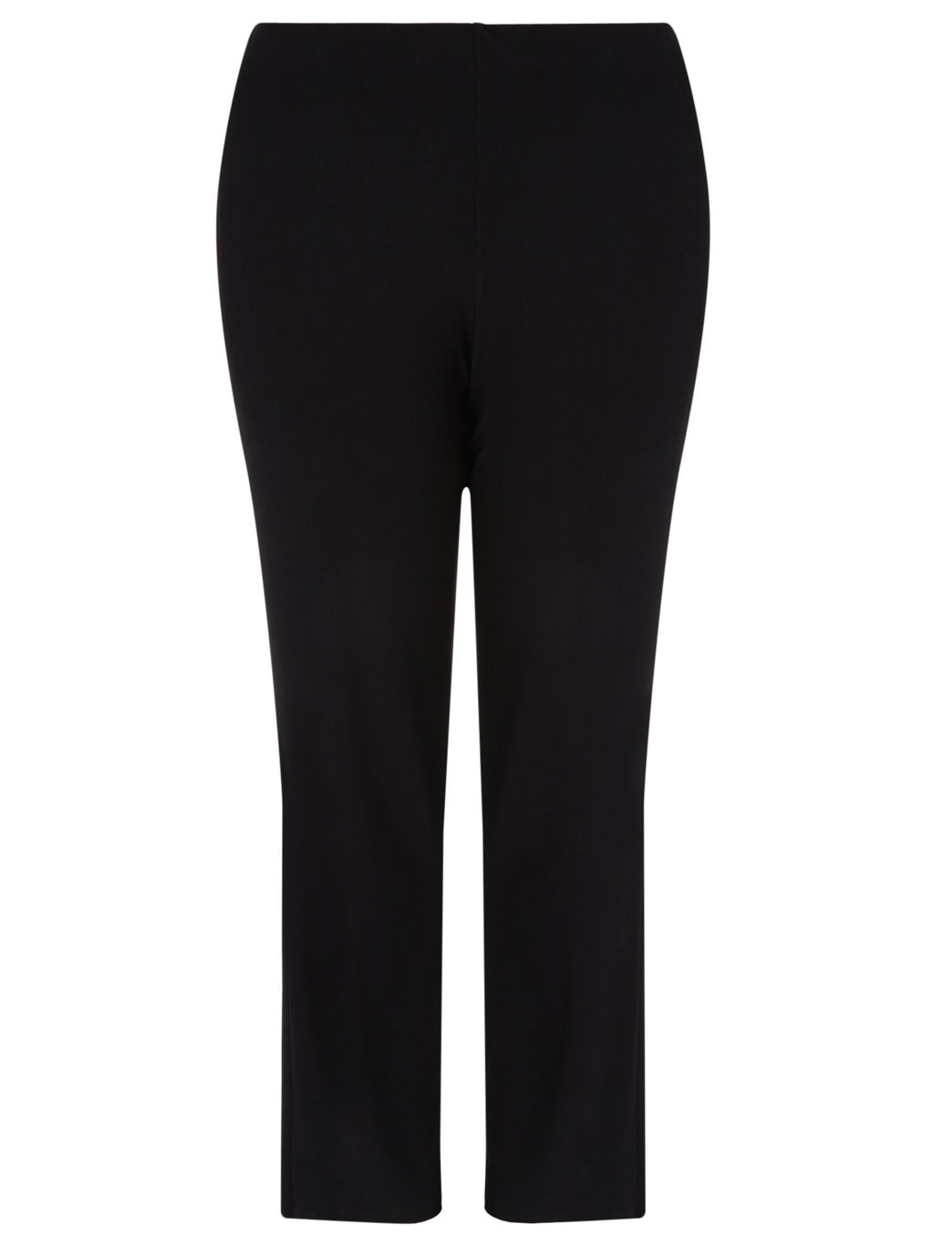 Jersey Trousers, Black - length: standard; pattern: plain; waist: mid/regular rise; predominant colour: black; occasions: work; fibres: polyester/polyamide - stretch; fit: straight leg; pattern type: fabric; texture group: jersey - stretchy/drapey; style: standard; season: a/w 2015