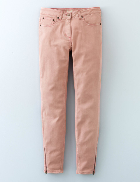 Zip Ankle Skimmer Rose Quartz Women, Rose Quartz - style: skinny leg; length: standard; pattern: plain; pocket detail: traditional 5 pocket; waist: mid/regular rise; predominant colour: blush; occasions: casual; fibres: cotton - stretch; texture group: denim; pattern type: fabric; embellishment: zips; season: a/w 2015; wardrobe: highlight; embellishment location: hem