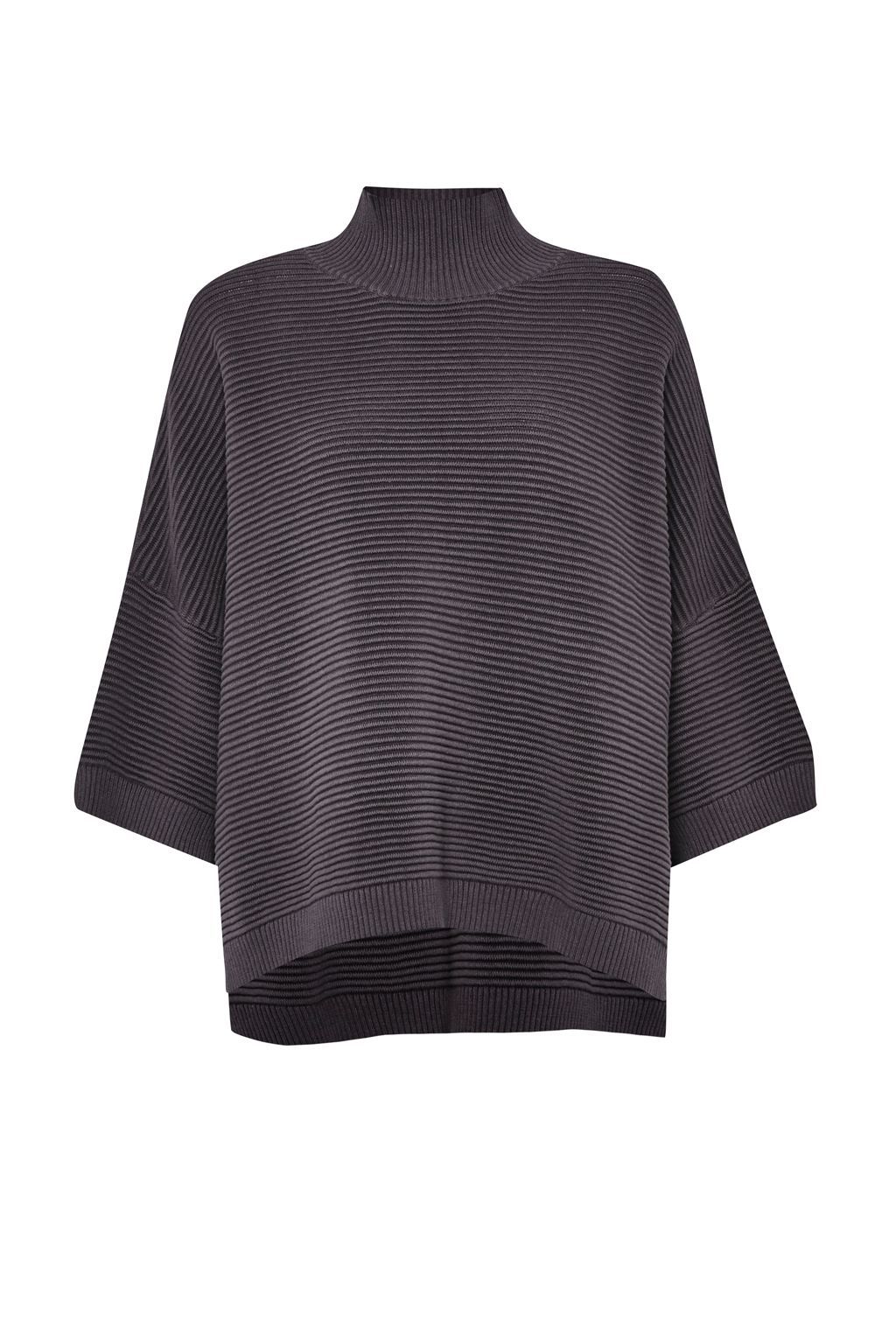 Spring Mozart High Neck Cotton Jumper, Black - pattern: plain; neckline: high neck; style: standard; predominant colour: charcoal; occasions: casual; length: standard; fibres: cotton - 100%; fit: loose; sleeve length: long sleeve; sleeve style: standard; texture group: knits/crochet; pattern type: fabric; season: s/s 2016; wardrobe: basic
