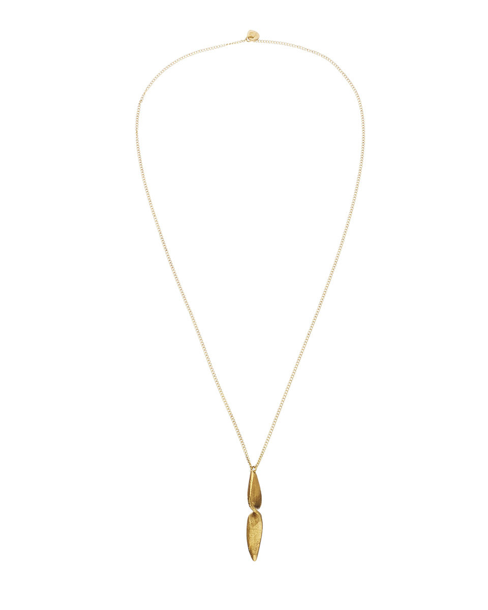 Made Twist Drop Pendant - predominant colour: gold; occasions: evening, occasion; style: pendant; length: mid; size: standard; material: chain/metal; finish: metallic; season: s/s 2016; wardrobe: event