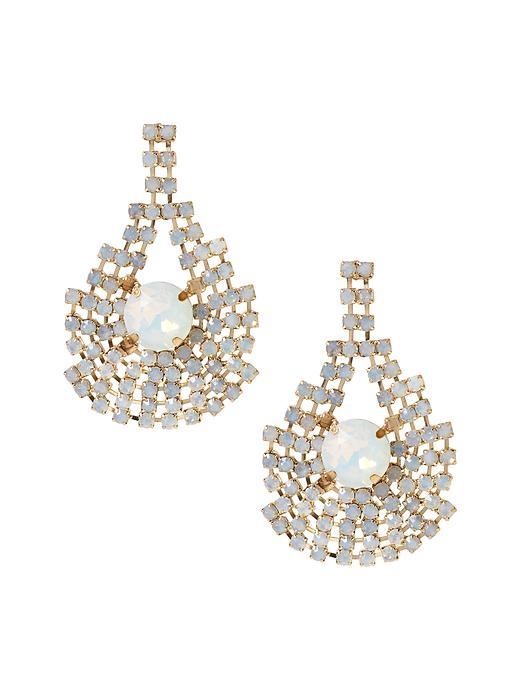 Debutante Chandelier Earring Gold - predominant colour: gold; occasions: evening, occasion; style: chandelier; length: mid; size: large/oversized; material: chain/metal; fastening: pierced; finish: plain; embellishment: jewels/stone; season: s/s 2016; wardrobe: event