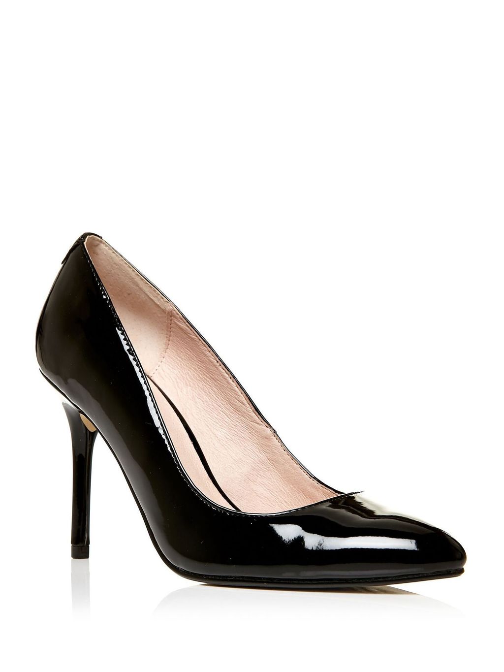 Ceisa High Heel Court Shoes, Black - predominant colour: black; occasions: evening; material: faux leather; heel height: high; heel: stiletto; toe: pointed toe; style: courts; finish: patent; pattern: plain; season: s/s 2016; wardrobe: event