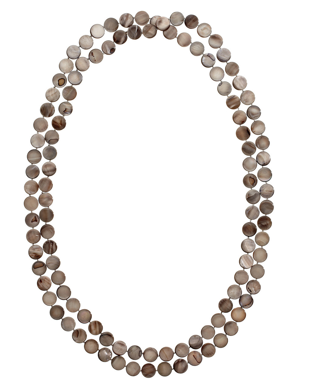 Sylvie Necklace - predominant colour: taupe; occasions: evening; style: multistrand; length: long; size: large/oversized; material: plastic/rubber; finish: plain; embellishment: beading; season: s/s 2016; wardrobe: event
