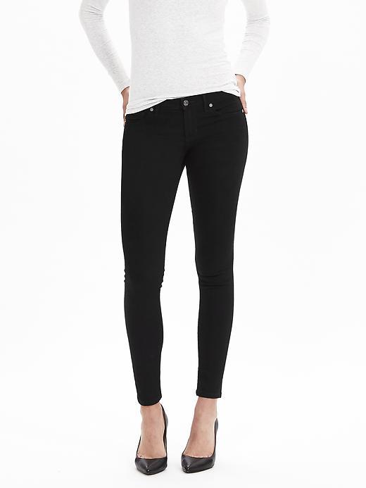 Black Skinny Ankle Jean Black - style: skinny leg; length: standard; pattern: plain; pocket detail: traditional 5 pocket; waist: mid/regular rise; predominant colour: black; occasions: casual, evening, creative work; fibres: cotton - stretch; texture group: denim; pattern type: fabric; season: s/s 2016; wardrobe: basic