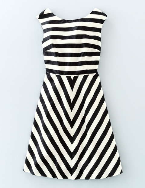 Swishy Mara Dress Black/Ivory Stripe Women, Black/Ivory Stripe - length: mid thigh; sleeve style: sleeveless; pattern: striped; secondary colour: white; predominant colour: black; occasions: evening; fit: fitted at waist & bust; style: fit & flare; fibres: cotton - 100%; neckline: crew; sleeve length: sleeveless; pattern type: fabric; texture group: jersey - stretchy/drapey; multicoloured: multicoloured; season: s/s 2016; wardrobe: event